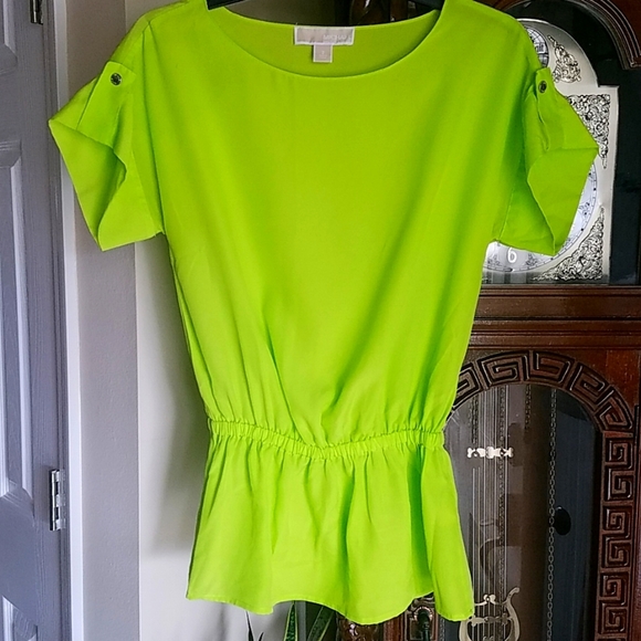 MICHAEL Michael Kors Tops - Michael Kors, 0218, neon green top, Size 2